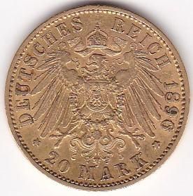 ヴィルヘルム2世 20マルク金貨 ドイツ プロイセン 1913年製 PR