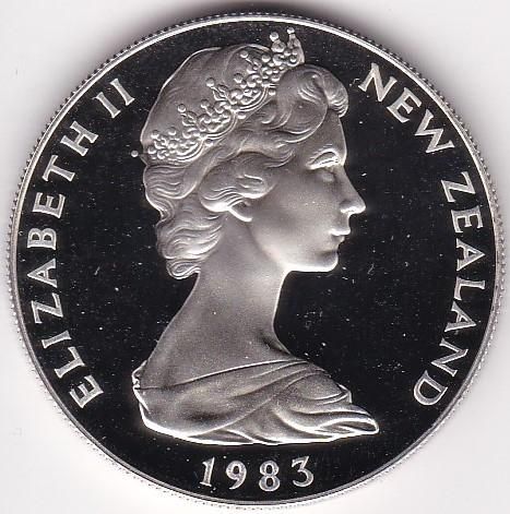 ニュージーランド1ドル銀貨 貨幣鋳造50周年 1983年 プルーフ ニュージーランド1ドル銀貨 貨幣鋳造50周年 1983年 プルーフ