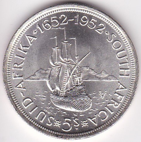 1940年南アフリカ 2-1/2 シリング ジョージ VI 銀貨