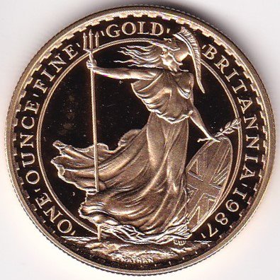 イギリス100ポンド金貨 エリザベス2世 1987年 PF/プルーフ 送料込 