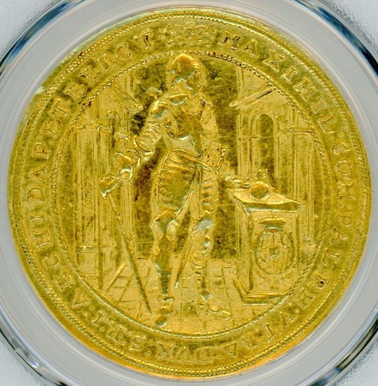 ドイツバイエルン5ダカット金貨 マクシミリアン1世 都市景観 1640年 AU 