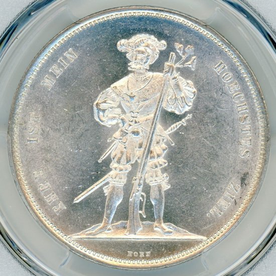 スイス ベルン 射撃祭 大型銀貨 1857 5フラン-