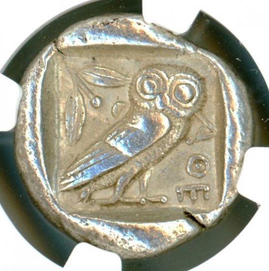フクロウ 古代ギリシャ テトラドラクマ銀貨 アッティカアテネ 稀少 