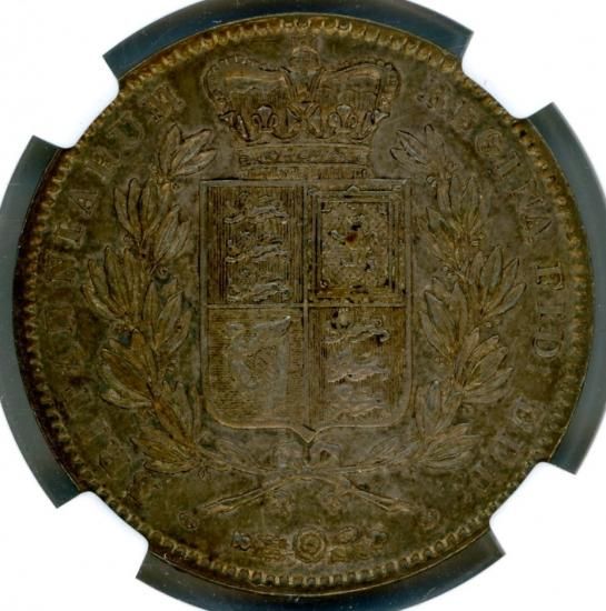 イギリスクラウン銀貨 ヴィクトリア・ヤング 1845年 Cinquefoil イギリスクラウン銀貨 ヴィクトリア・ヤング 1845年 Cinquefoil