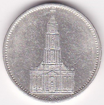 ドイツ第三帝国5マルク銀貨 ギャリソン教会 1935年E 美品 - ワタナベ ...