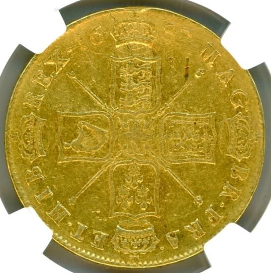 イギリス5ギニー金貨 チャールズ2世・エレファント 1682年 XF-D/美品 送料込 - ワタナベコイン ネットショップ