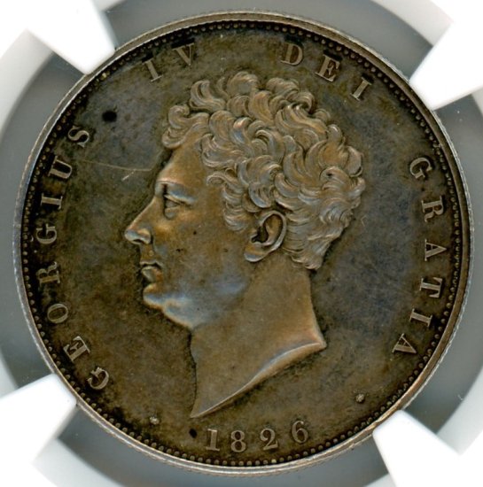 イギリスハーフクラウン銀貨 ジョージ4世 1826年 PF61/未使用－ 送料込 - ワタナベコイン ネットショップ