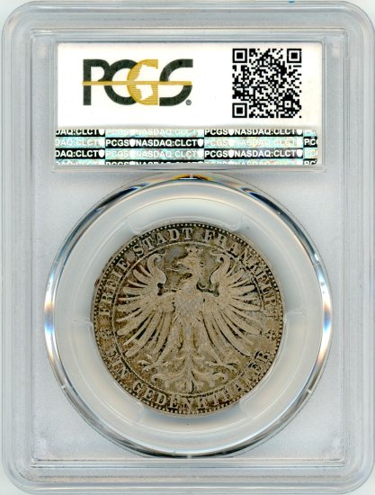 ドイツターレル銀貨 レーマー広場 フランクフルト 1863年 MS64/未使用