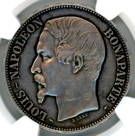 フランス 5フラン銀貨 NGC鑑定スラブ ナポレオン3世 【公式通販】
