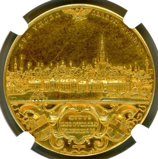 オーストリア都市景観金メダル キリスト像とウィーン都市景観 6 