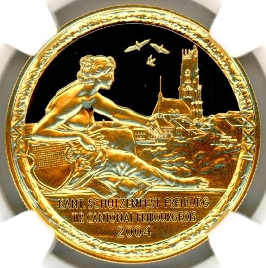 スイス射撃祭500フラン金貨(2004年) 純金