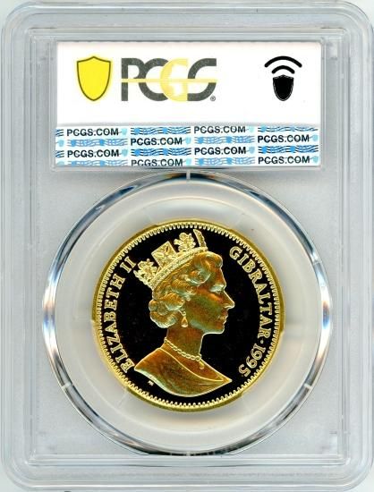 ジブラルタルロイヤル金貨 1995年 コリー PR64DCAM/プルーフ