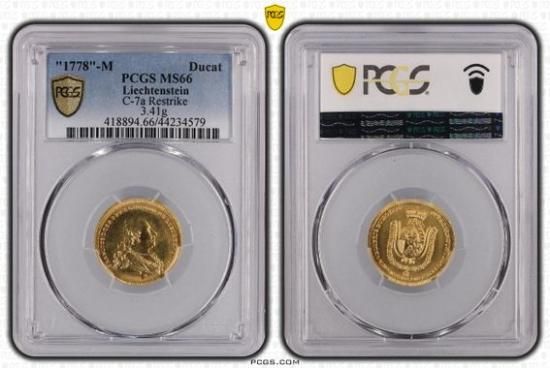 リヒテンシュタインダカット金貨 フランツ・ヨーゼフ1世 1778年 リヒテンシュタインダカット金貨 フランツ・ヨーゼフ1世 1778年