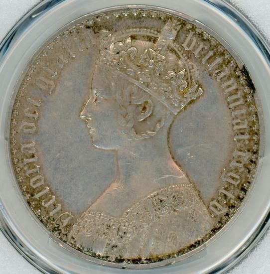 1847 ゴシッククラウン銀貨 アンデシモ ヴィクトリア エリザベス