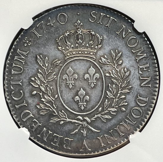 フランスエキュ銀貨 ルイ15世 1740年A PF55/プルーフ・極美品 送料込 ...