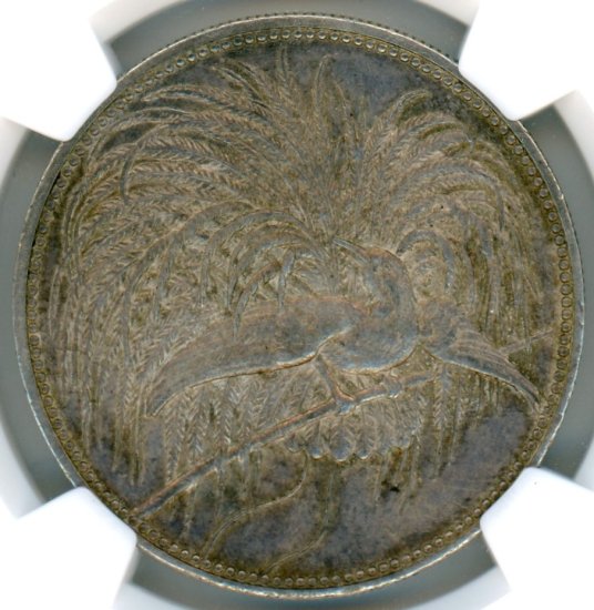 極楽鳥 ドイツ領ニューギニア5マルク銀貨 1894年A MS61/未使用－ 送料