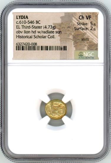 世界最古の金貨・古代リディア王国 1/3ステーター金貨 ライオン 世界最古の金貨・古代リディア王国 1/3ステーター金貨 ライオン