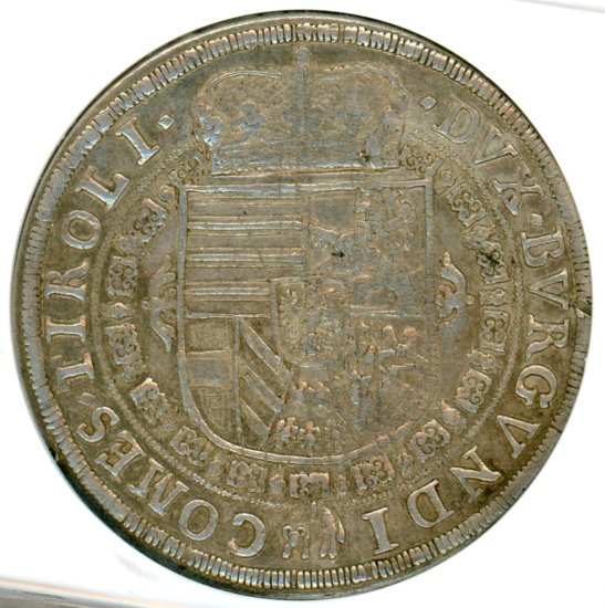 神聖ローマ帝国 オーストリアターレル銀貨 ハル レオポルド5世 1632 