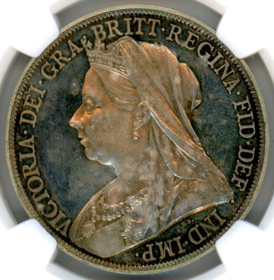 イギリスクラウン銀貨 ヴィクトリア・オールド 1893年 PF63CAM ...