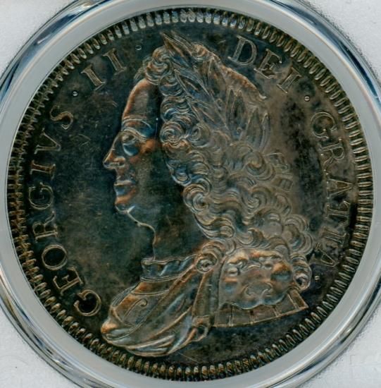 イギリスクラウン銀貨 ジョージ2世 1746年 PF61/プルーフ・未 イギリスクラウン銀貨 ジョージ2世 1746年 PF61/プルーフ・未