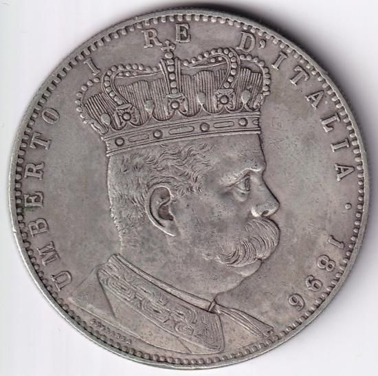 1879年 イタリア 5リラ 銀貨 ウンベルト1世 イタリア 1879 NGC