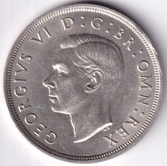 イギリスクラウン銀貨 ジョージ6世 1937年 極美品＋ 送料込 - ワタナベ 