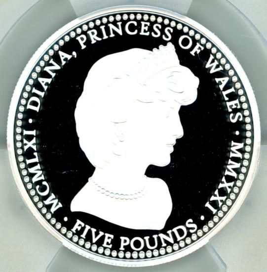 アセンション 2021 エリザベス2世 25ポンド 5オンス 銀貨 PCGS