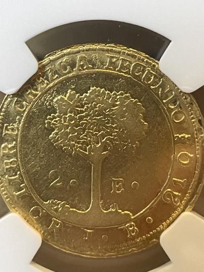 中央アメリカ2エスクード金貨 1850年CRJB AU55/美品+ 送料込 中央アメリカ2エスクード金貨 1850年CRJB AU55/美品+ 送料込