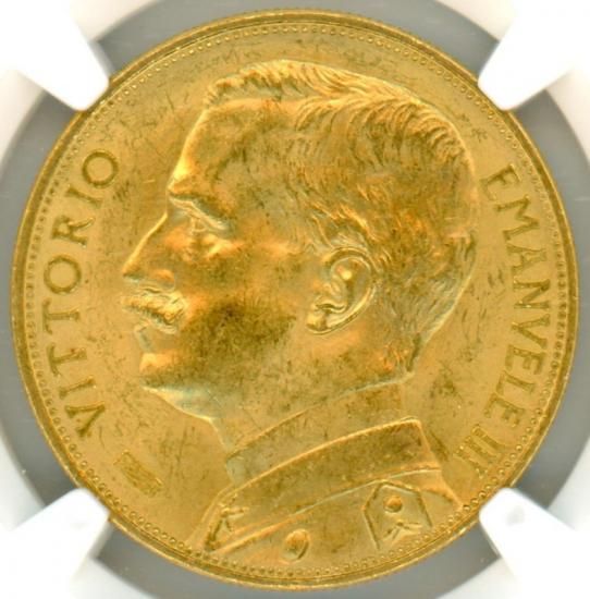 イタリア100リレ金貨 豊穣の女神 1912年R MS62/未使用- 送料込 イタリア100リレ金貨 豊穣の女神 1912年R MS62/未使用- 送料込