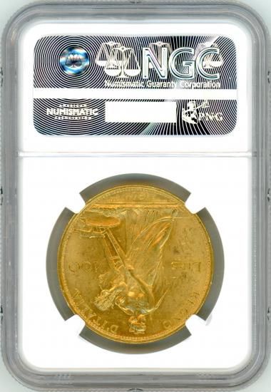 イタリア100リレ金貨 豊穣の女神 1912年R MS62/未使用- 送料込 イタリア100リレ金貨 豊穣の女神 1912年R MS62/未使用- 送料込