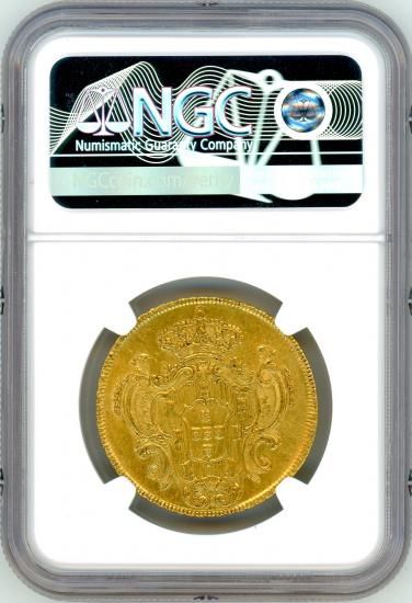 ブラジル6400レイス金貨 マリア1世 1790年R MS61/未使用- 送料 ブラジル6400レイス金貨 マリア1世 1790年R MS61/未使用- 送料
