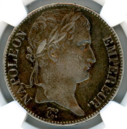 フランス ナポレオン1世 5フラン銀貨 1811年A KM694.1 NGC(MS64)