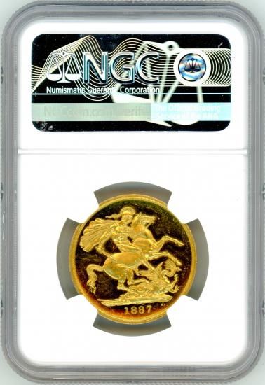 イギリス2ポンド金貨 ヴィクトリア・ジュビリー 1887年 PF61UCAM