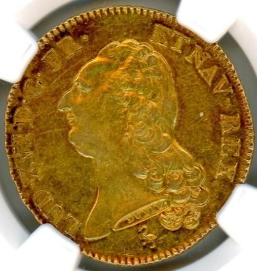 フランス2ルイドール金貨 1786年A AU58/極美品 送料込 フランス2ルイドール金貨 1786年A AU58/極美品 送料込