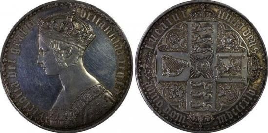 いいね！割‥WELCOM…4.5万円…1847年 ゴシッククラウン アンデシモI ゴシッククラウン銀貨の魅力と価格推移！1847年イギリス発行の