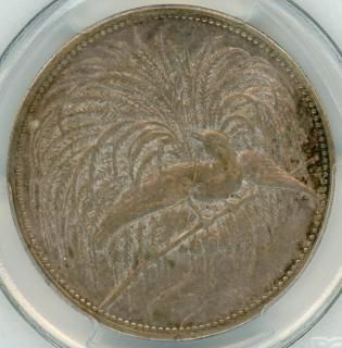 極楽鳥 ドイツ領ニューギニア5マルク銀貨 1894年A AU50/極美品 極楽鳥 ドイツ領ニューギニア5マルク銀貨 1894年A AU50/極美品