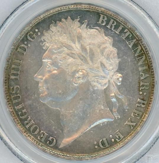 イギリスクラウン銀貨 ジョージ4世 1821年 MS62/未使用 送料込