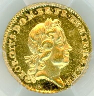 イギリス1/4ギニー金貨 ジョージ1世 1718年 MS64/未使用＋ 送料込