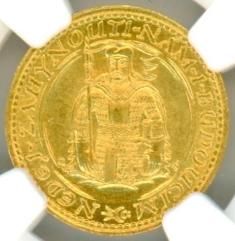 チェコスロバキア1ダカット金貨 聖ヴァ―ツラフとライオンの紋章