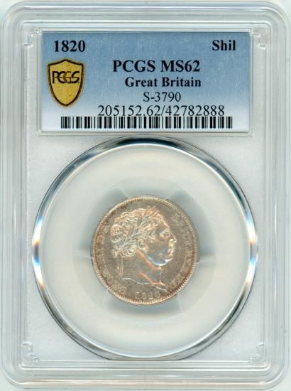 1787 イギリス シリング銀貨 ジョージ3世 PCGS アンティーク  1787 イギリス シリング銀貨 ジョージ3世 PCGS アンティーク