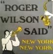 NEW YORK NEW YORK - ROGER WILSON SAID[urchin]'83/2trks.7 Inch  (ex+/ex+) 