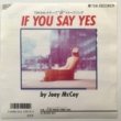 JOEY McCOY / MICHELLE HART - IF YOU SAY YES[tdk records]'87/2trks.7インチ (ex+/ex+) 