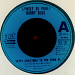 LYNSEY DE PAUL / BARRY BLUE - HAPPY CHRISTMAS TO YOU FROM ME[jet records/uk]'75/2trks.7 Inch ( ex+)