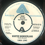 LINDA LEWIS - WINTER WONDERLAND[arista/uk]'76/2trks.7 Inch (ex-)
