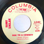 RANNY SINCLAIR - ODE TO A COWBOY[columbia/us]'6x/2trks.7 Inch promo white label (vg++/vg+)
