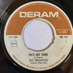 <img class='new_mark_img1' src='https://img.shop-pro.jp/img/new/icons1.gif' style='border:none;display:inline;margin:0px;padding:0px;width:auto;' />NEIL MACARTHUR - SHE'S NOT THERE[deram/hol]'69/2trks.7 Inch  (   /vg+) 