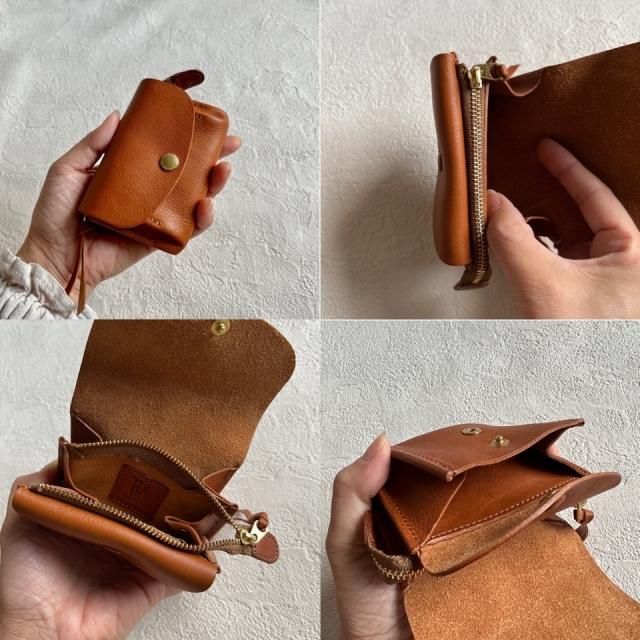CINQ（サンク）ミニ財布 キャメル