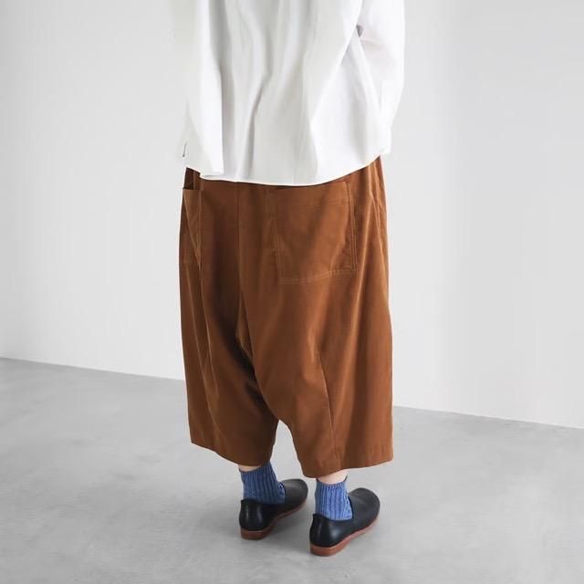 huis遠州織物みじんコールサルエルパンツ HUIS | みじんコール