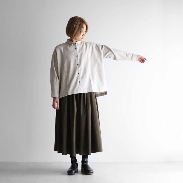 evam eva - 完売！HUIS ヤクウール綾ネルワイドブラウス（きなり）【レディス】U105 HUIS.】U105 ヤクウール綾ネルワイドブラウス（きなり）【レディス】