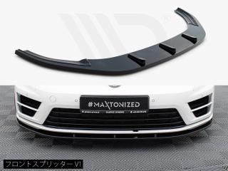 Maxton Design UK / VW ゴルフ R ハッチバック/ヴァリアント (ゴルフ7/前期) フロントスプリッター [2種類設定]